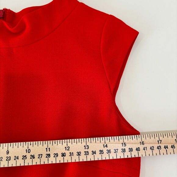 Hobbs London Wool Dress Size 8 Bold Orange Sheath Tailored Mini Career Classic - Picture 12 of 15